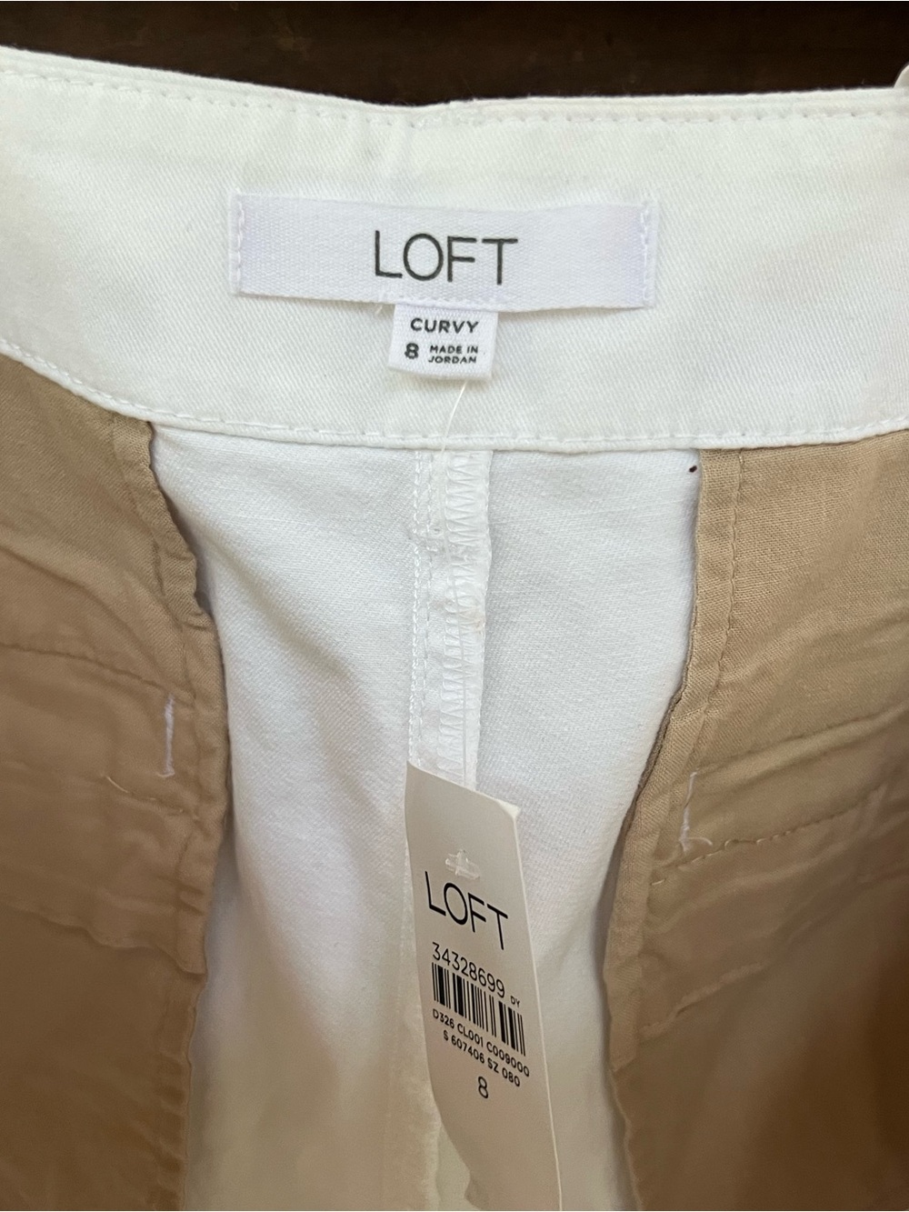 Loft Monroe Chino Shorts 6” Curvy White Size 8 - Picture 6 of 12